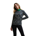 Berry Bubble Blue - Side - Regatta Womens-Ladies Orla Kiely Printed Long-Sleeved T-Shirt