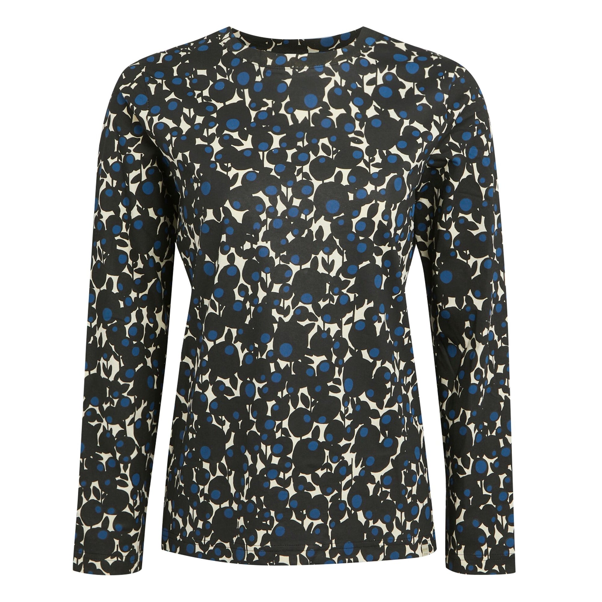 Berry Bubble Blue - Front - Regatta Womens-Ladies Orla Kiely Printed Long-Sleeved T-Shirt