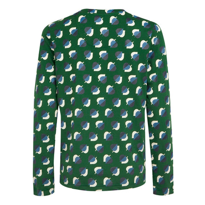 Shadow Elm Emerald - Back - Regatta Womens-Ladies Orla Kiely Leaf Print Long-Sleeved T-Shirt
