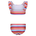 Multicoloured - Back - Regatta Girls Dakaria Multi Stripe Bikini