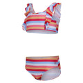Multicoloured - Side - Regatta Girls Dakaria Multi Stripe Bikini