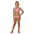Multicoloured - Pack Shot - Regatta Girls Dakaria Multi Stripe Bikini