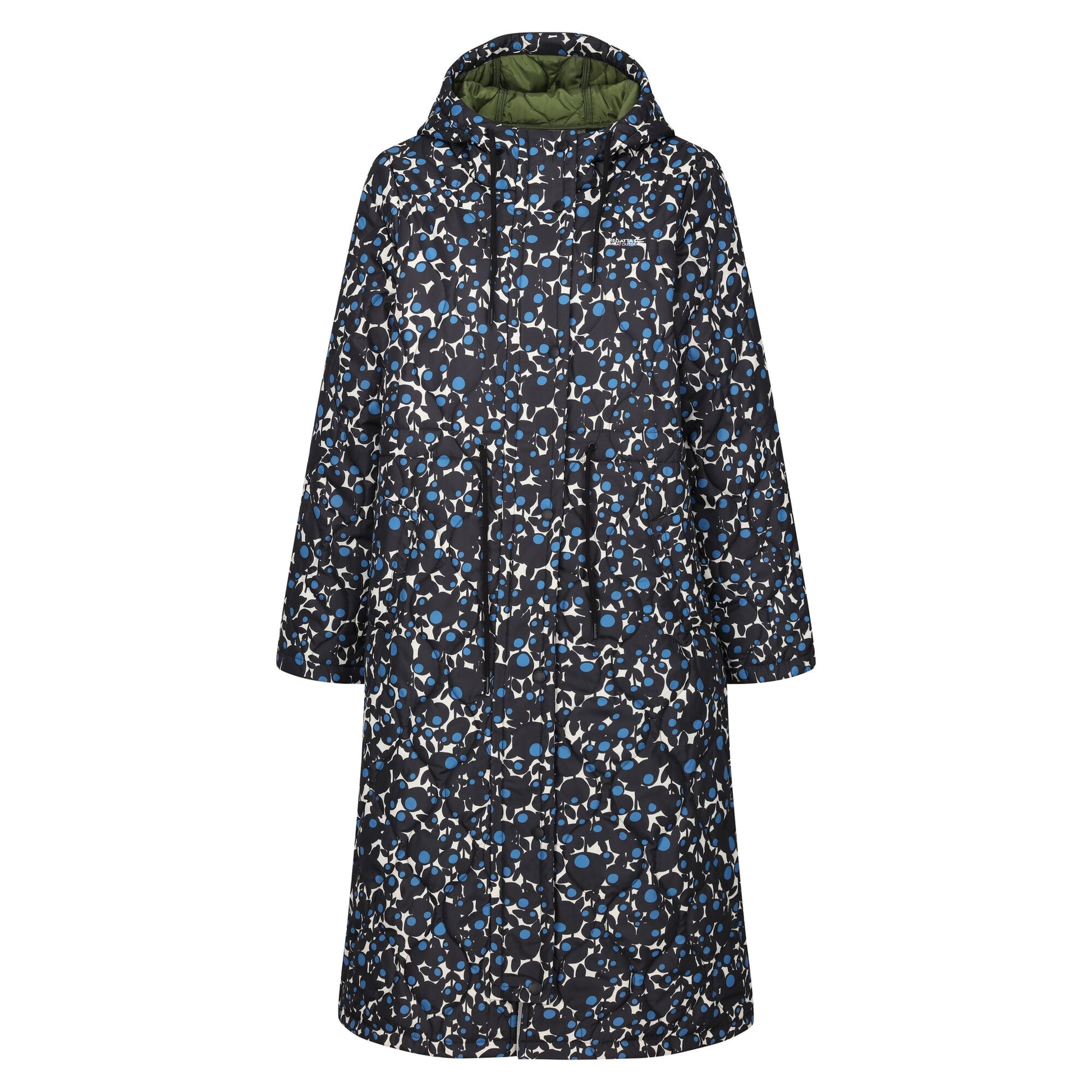 Blue - Front - Regatta Womens-Ladies Orla Berry Bubble Hooded Longline Padded Jacket