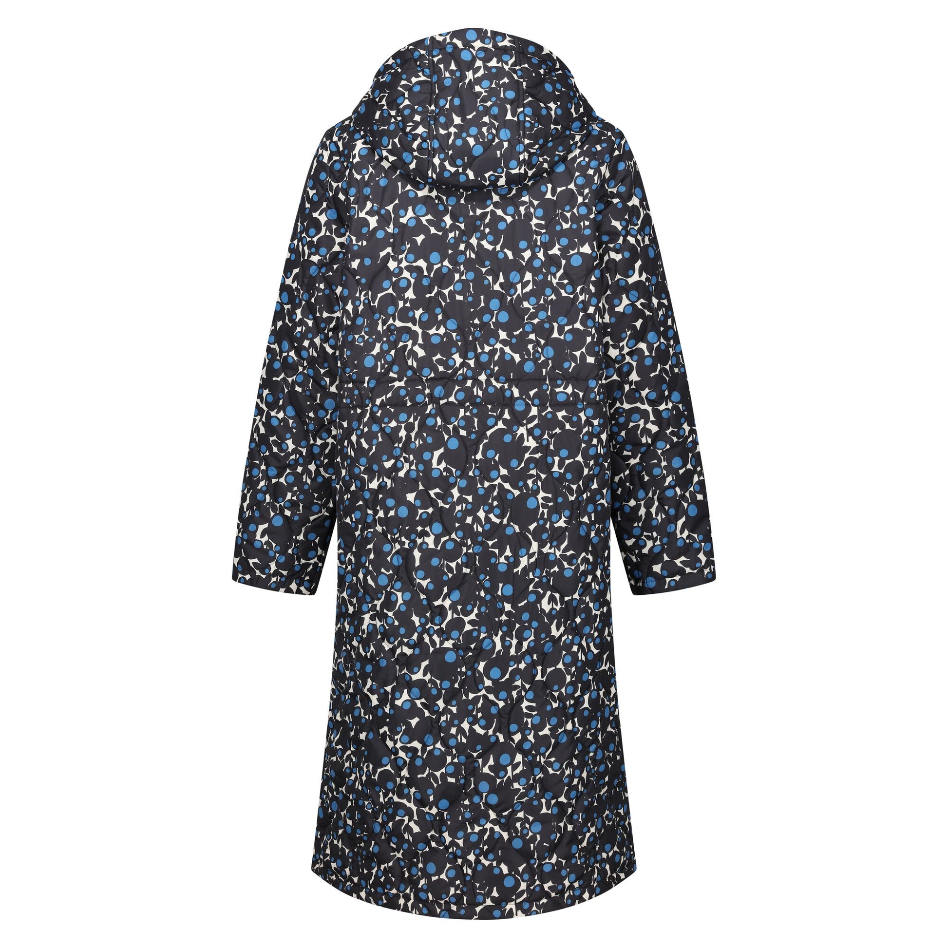 Blue - Back - Regatta Womens-Ladies Orla Berry Bubble Hooded Longline Padded Jacket