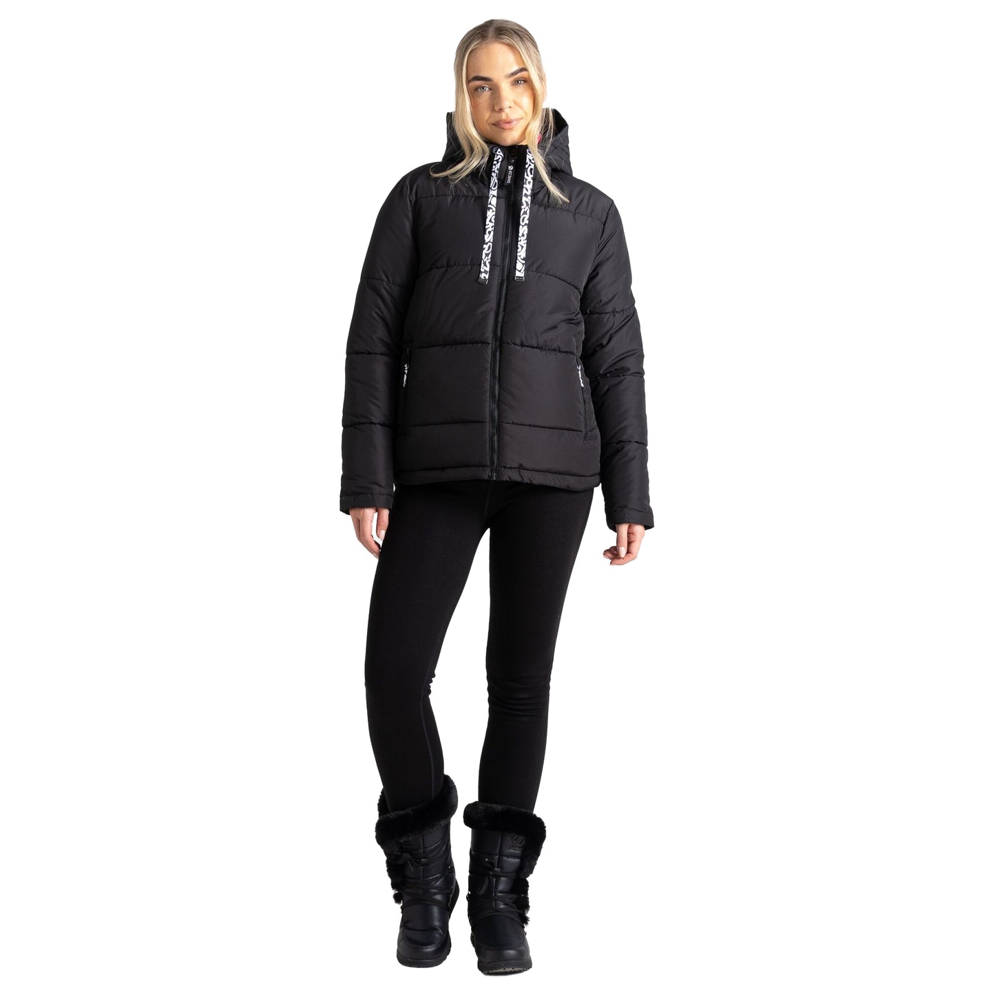 Black - Pack Shot - Dare 2B Womens-Ladies Society Padded Jacket