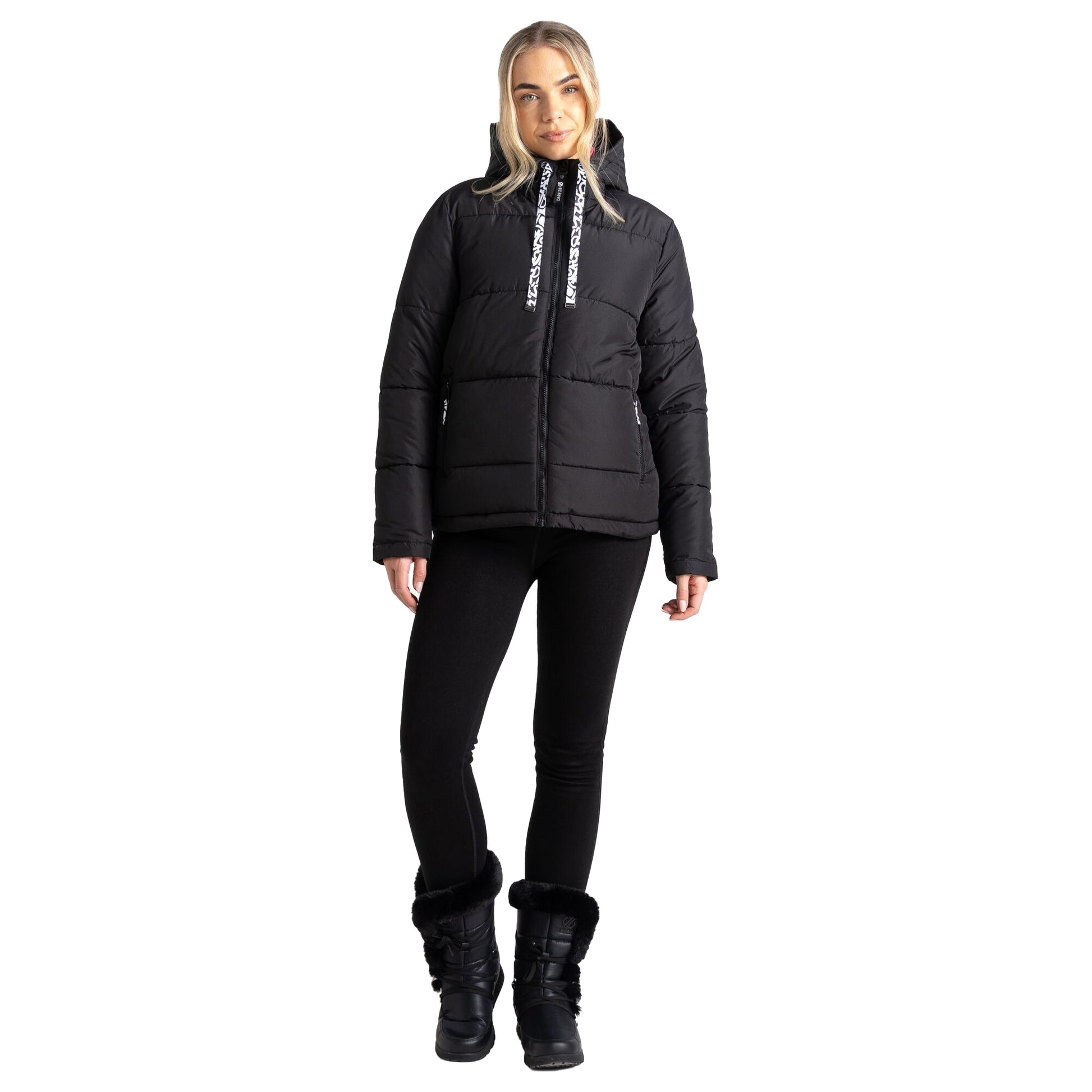 Black - Pack Shot - Dare 2B Womens-Ladies Society Padded Jacket