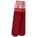 Beetroot-Powder Pink - Back - Dare 2B Unisex Adult Festivity Fair Isle Fluffy Christmas Socks