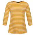 Mango Yellow-White - Front - Regatta Womens-Ladies Bayla 3-4 Sleeve T-Shirt