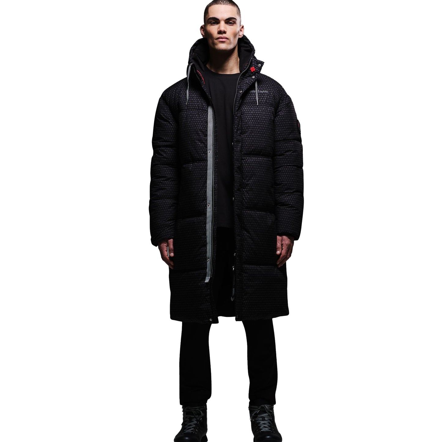 Black - Side - Regatta Mens Christian Lacroix Gordes Printed Padded Jacket
