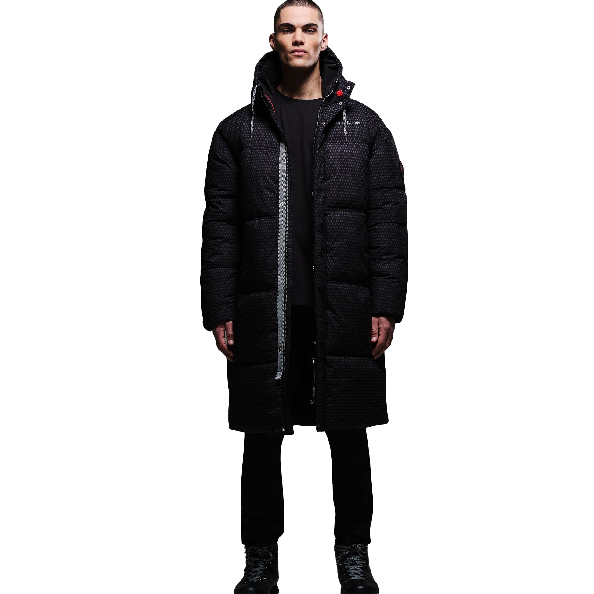 Black - Side - Regatta Mens Christian Lacroix Gordes Printed Padded Jacket