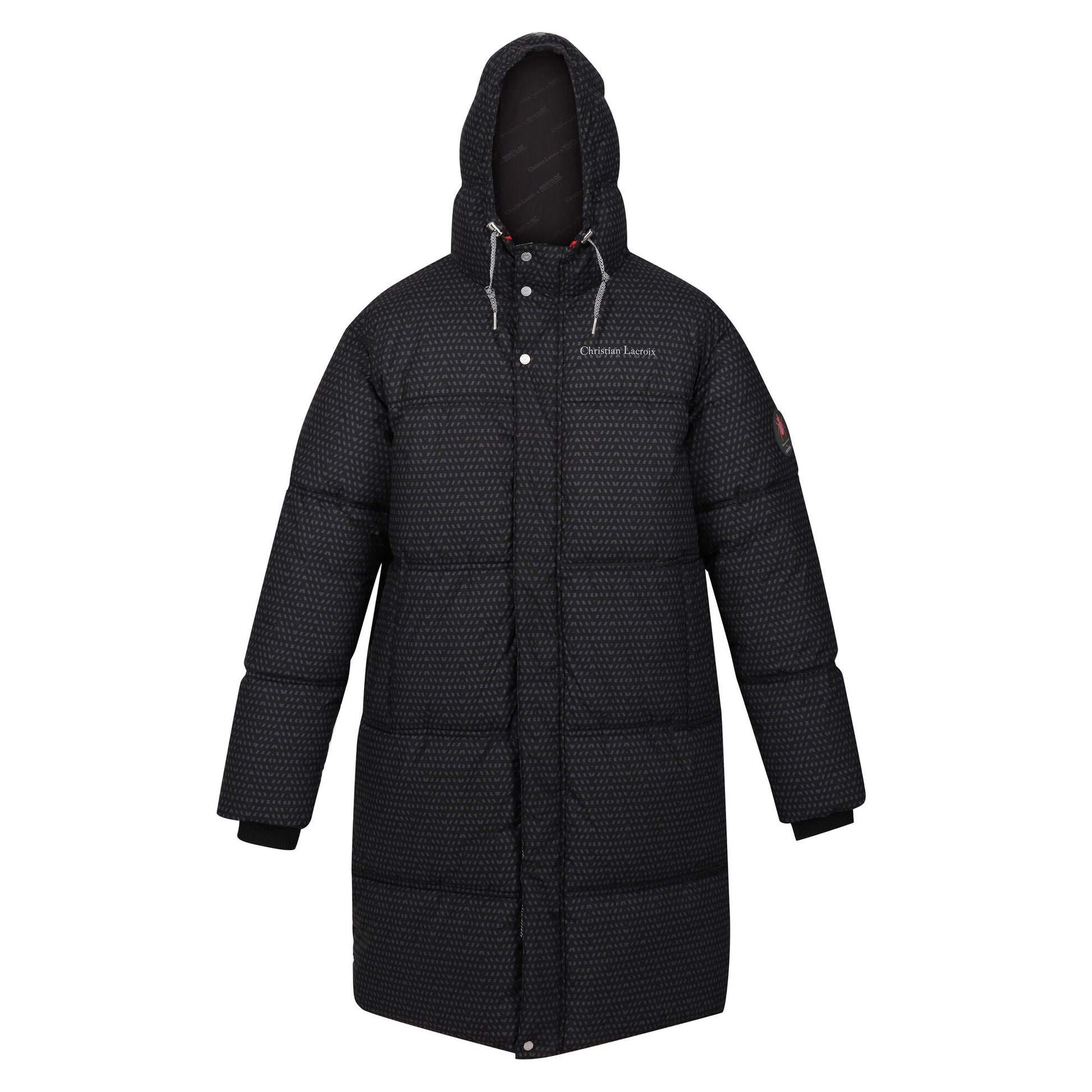 Black - Front - Regatta Mens Christian Lacroix Gordes Printed Padded Jacket