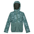 Sea Pine - Front - Regatta Childrens-Kids Hywell Camouflage Waterproof Jacket