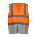 Fluro Orange-Seal Grey - Front - Regatta Mens Pro Two Tone Hi-Vis Vest