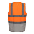 Fluro Orange-Seal Grey - Back - Regatta Professional Mens Two Tone Hi-Vis Vest