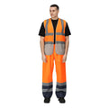 Fluro Orange-Seal Grey - Lifestyle - Regatta Professional Mens Two Tone Hi-Vis Vest