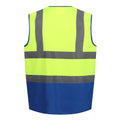 Fluorescent Yellow-Royal Blue - Back - Regatta Mens Pro Two Tone Hi-Vis Vest