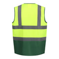 Fluro Yellow-Medical Green - Back - Regatta Professional Mens Two Tone Hi-Vis Vest