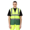 Fluro Yellow-Medical Green - Side - Regatta Professional Mens Two Tone Hi-Vis Vest
