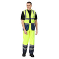 Fluro Yellow-Navy - Lifestyle - Regatta Professional Mens Two Tone Hi-Vis Vest