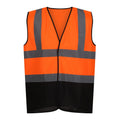 Fluro Orange-Black - Front - Regatta Professional Mens Two Tone Hi-Vis Vest