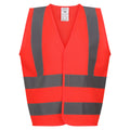 Fluro Red - Front - Regatta Childrens-Kids Hi-Vis Vest