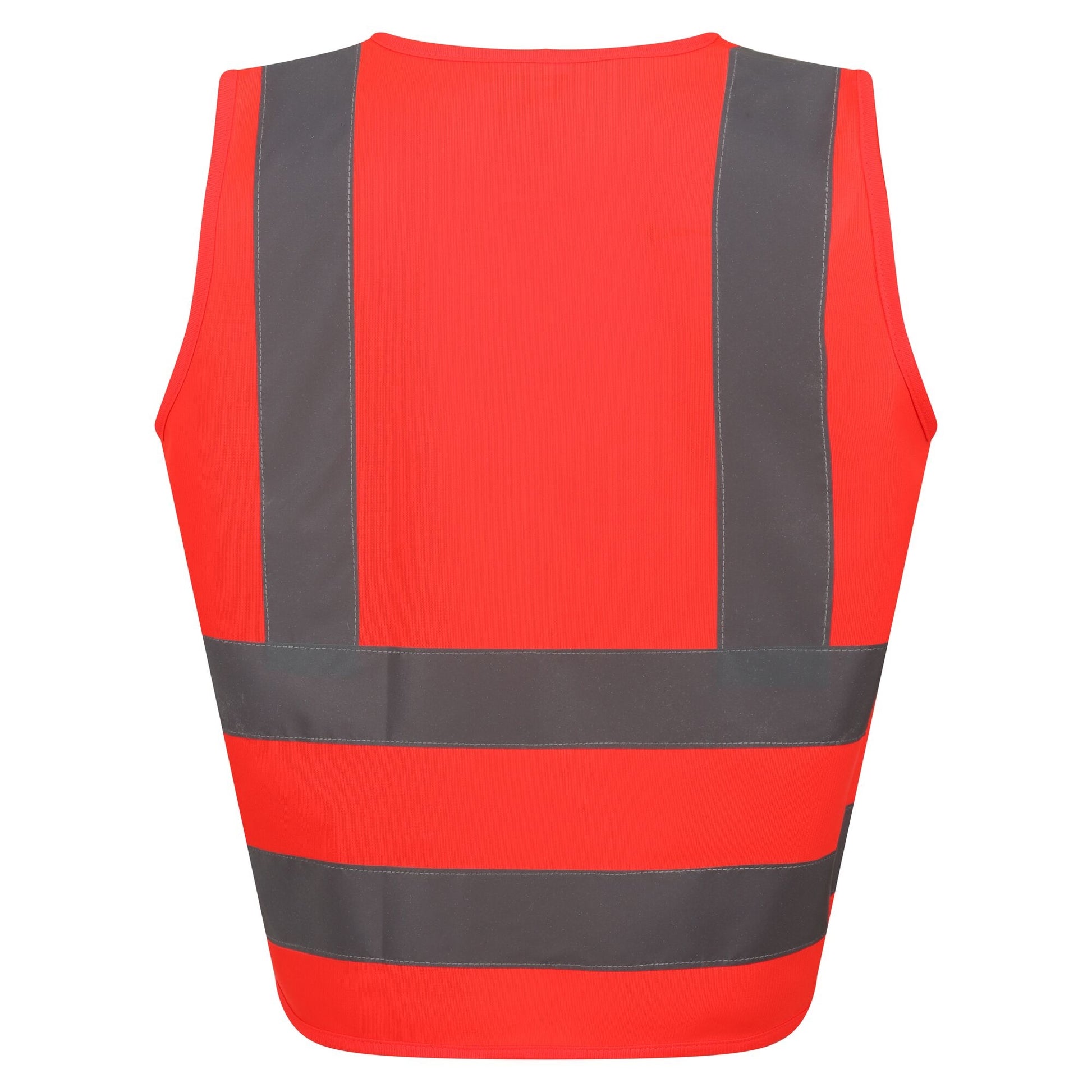 Fluro Red - Back - Regatta Professional Childrens-Kids Hi-Vis Vest