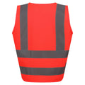 Fluro Red - Back - Regatta Childrens-Kids Hi-Vis Vest