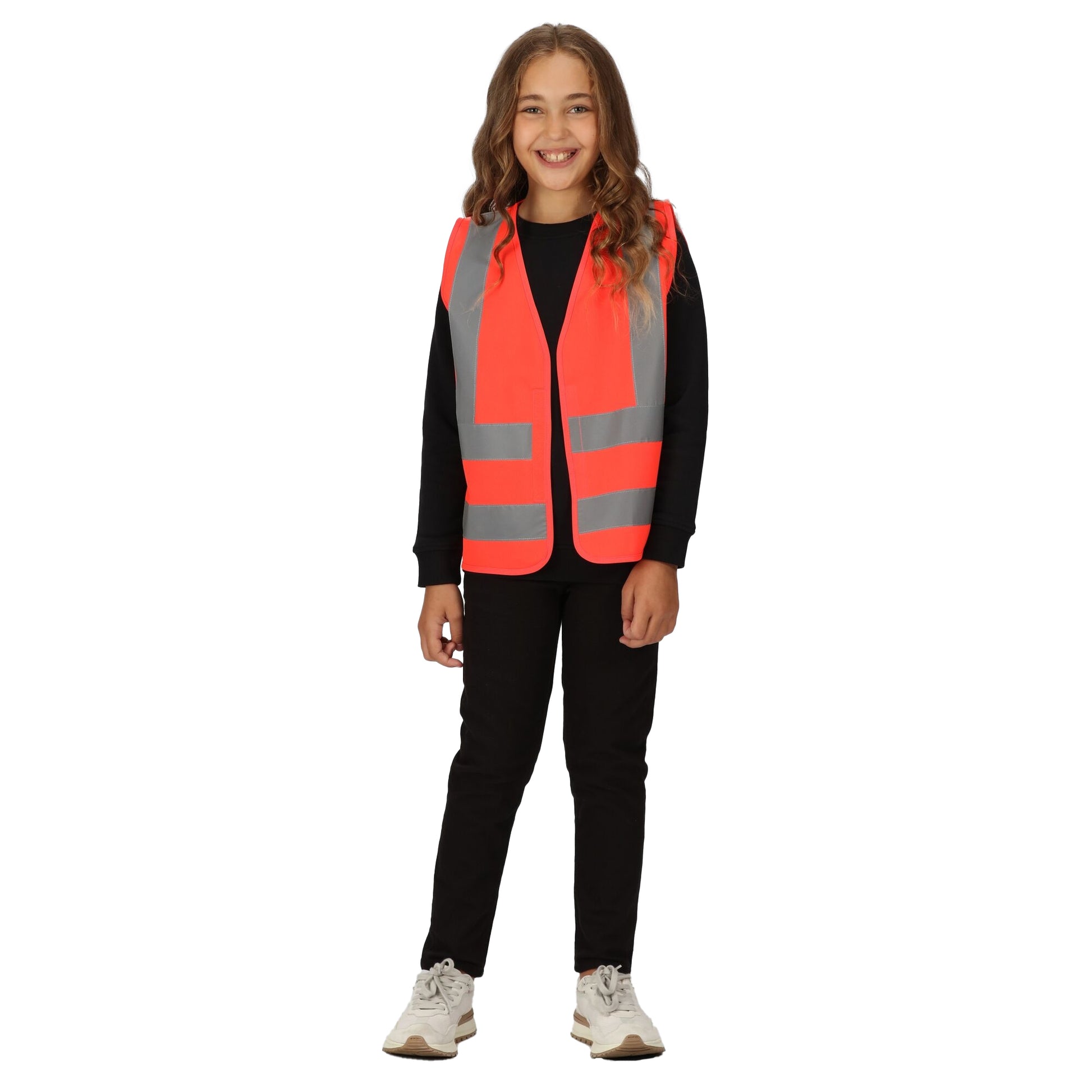 Fluro Red - Lifestyle - Regatta Professional Childrens-Kids Hi-Vis Vest