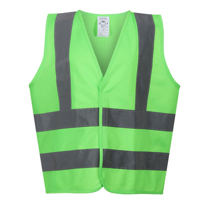 Fluro Green - Front - Regatta Professional Childrens-Kids Hi-Vis Vest