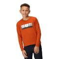 Burnt Copper - Lifestyle - Regatta Childrens-Kids Wenbie III Keep Going Long-Sleeved T-Shirt
