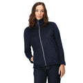 Navy - Side - Regatta Womens-Ladies Heloise Eyelash Fleece Full Zip Fleece Jacket