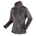 Dark Grey - Side - Regatta Womens-Ladies Heloise Wavy Fleece Full Zip Fleece Jacket