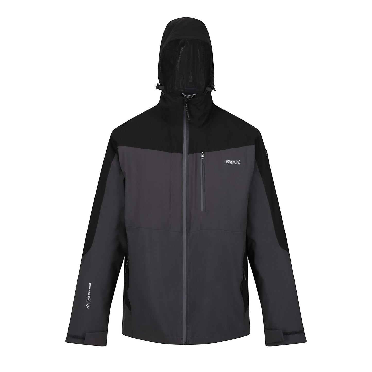 Ash-Black - Front - Regatta Mens Wentwood VIII 3 in 1 Waterproof Jacket