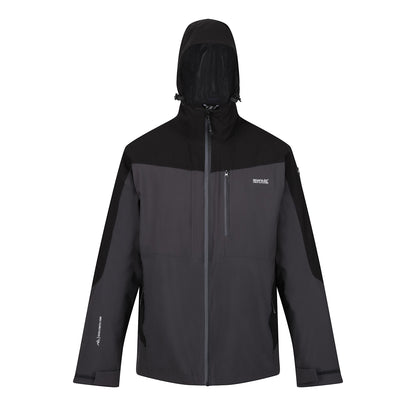 Ash-Black - Front - Regatta Mens Wentwood VIII 3 in 1 Waterproof Jacket