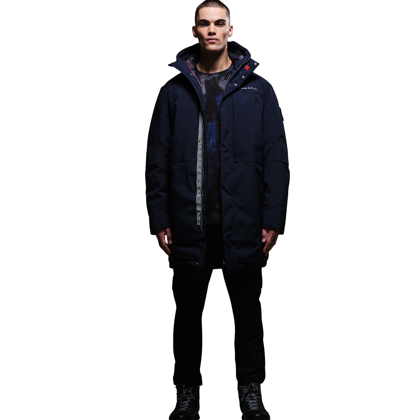 Navy - Lifestyle - Regatta Mens Christian Lacroix Padded Long Waterproof Jacket