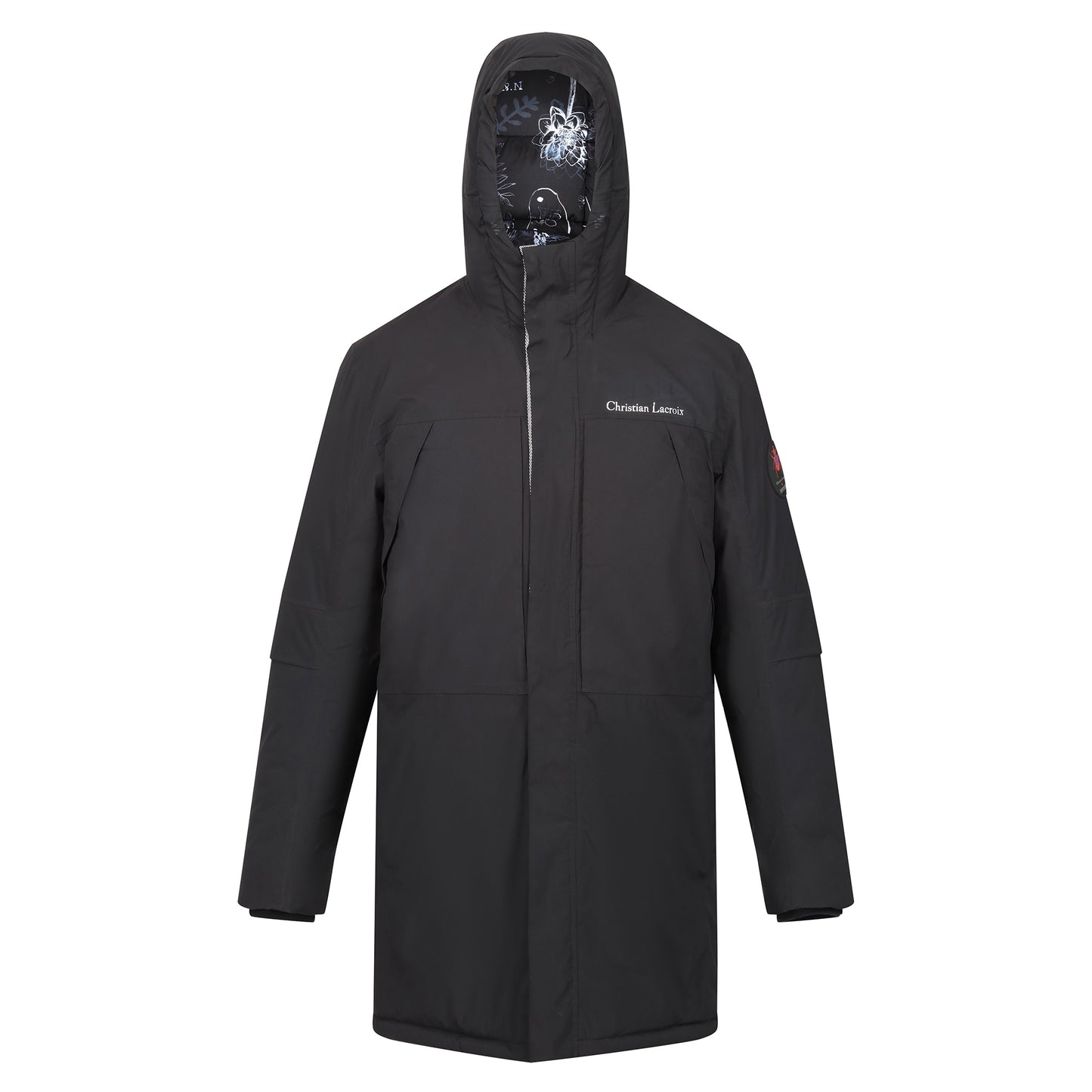 Black - Front - Regatta Mens Christian Lacroix Padded Long Waterproof Jacket
