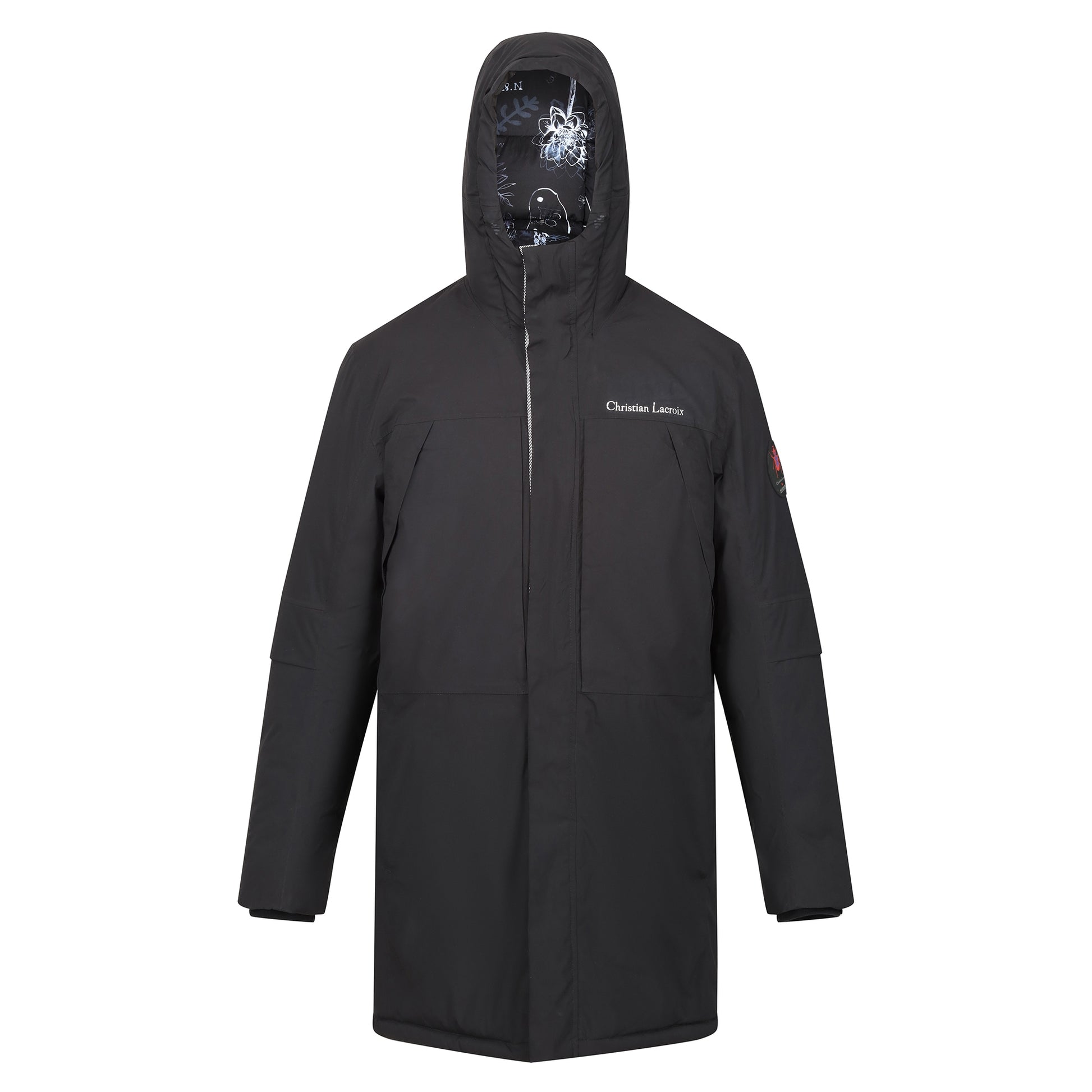 Black - Front - Regatta Mens Christian Lacroix Padded Long Waterproof Jacket