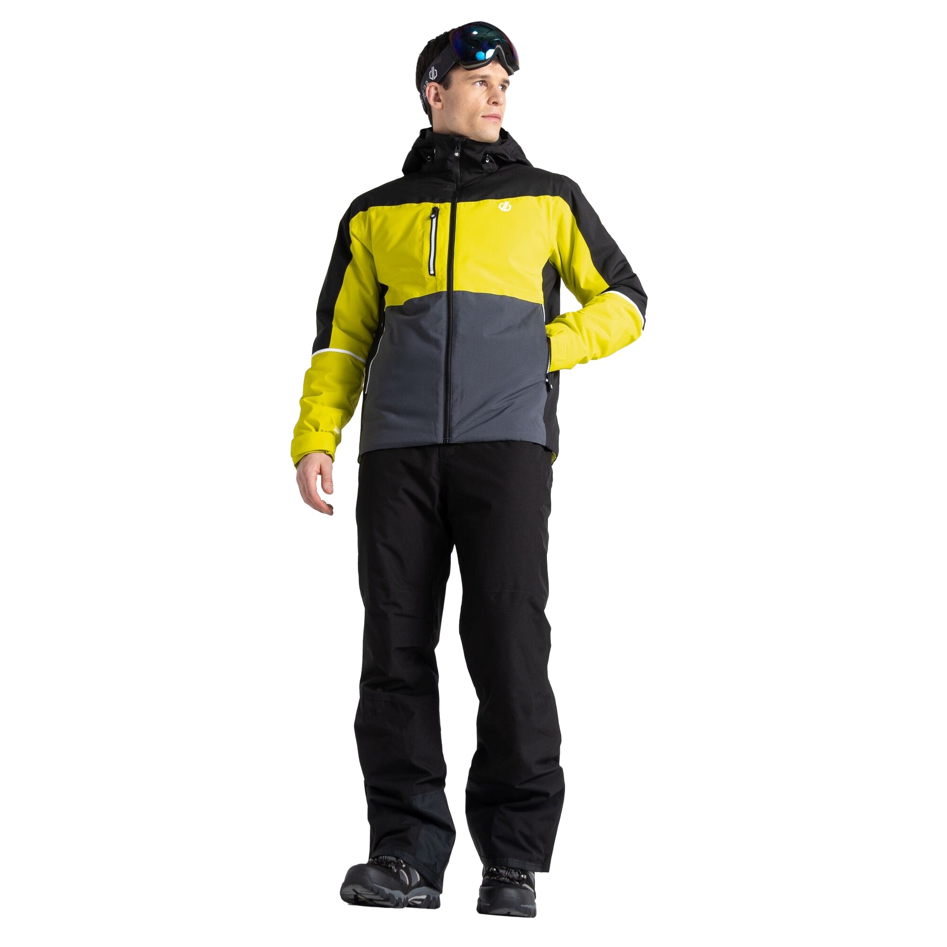 Neon Spring-Black - Pack Shot - Dare 2B Mens Eagle Ski Jacket