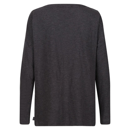 Dark Grey - Back - Regatta Womens-Ladies Carlene Stars Long-Sleeved T-Shirt