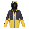 California Yellow-Seal Grey - Pack Shot - Regatta Childrens-Kids Hydrate VIII 3 in 1 Waterproof Jacket