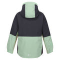 Quiet Green-Seal Grey - Back - Regatta Childrens-Kids Hydrate VIII 3 in 1 Waterproof Jacket
