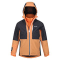 Apricot Crush-Seal Grey - Pack Shot - Regatta Childrens-Kids Hydrate VIII 3 In 1 Waterproof Jacket