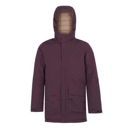 Deep Plum-Warm Taupe - Front - Regatta Childrens-Kids Farbank Ski Jacket
