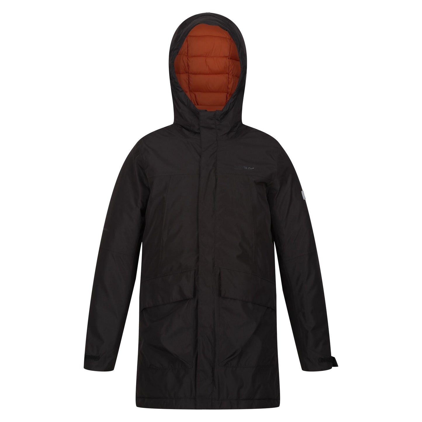 Black-Burnt Copper - Front - Regatta Childrens-Kids Farbank Ski Jacket