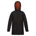 Black-Burnt Copper - Front - Regatta Childrens-Kids Farbank Ski Jacket