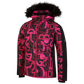 Pure Pink-Black - Side - Dare 2B Girls Ding Graffiti Ski Jacket