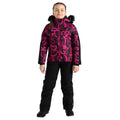 Pure Pink-Black - Pack Shot - Dare 2B Girls Ding Graffiti Ski Jacket
