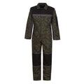 Green-Black - Front - Regatta Professional Childrens-Kids Camouflage Jumpsuit