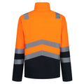 Orange - Back - Regatta Mens Pro 220 Hi-Vis Fleece Top