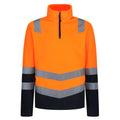 Orange - Front - Regatta Mens Pro 220 Hi-Vis Fleece Top